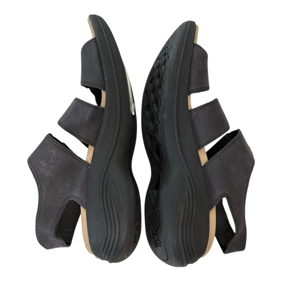 KURU Coda Muse Sandals Shoes Womens Size 9 Jet Black Strappy Comfort Walking - Picture 6 of 11